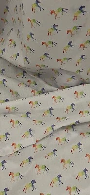 Multicoloured Rainbow Zebra 100% Cotton Fabric 45'' PRICE PER METER - Image 1 of 2