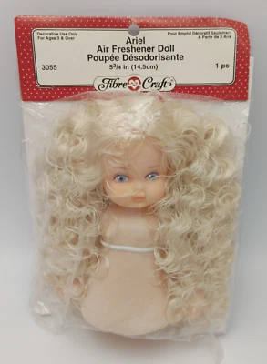 Muñeca Ambientador Ariel Vintage 5-3/4" #3055 Cabello Rubio Ojos Azules Fibra Artesanal Foto 1 de 4