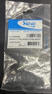 ICC IC107B5FBK, Module, F-Type, Nickel Plated, Black: - Photo 1/5