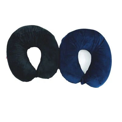 BOOKISHBUNNY Soft Elevated Neck Support Memory Foam U Shape Travel Pillow Airplane Cushion