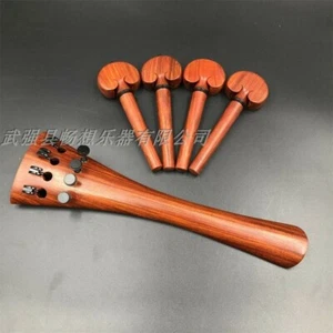 High Quality Rosewood Cello Tailpiece and Pegs With Finetuner Tail gut - Picture 1 of 9