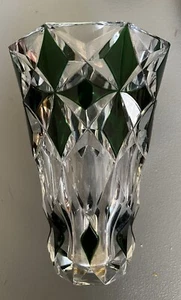 Vintage Very Rare Saint Louis Vase - France Green & Clear - Deauville Crystal - Picture 1 of 6