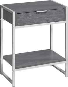 I Accent, END Table, Night Stand, GREY - Picture 1 of 5