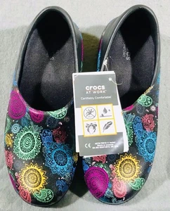 Crocs at Work Women's Neria Pro II Slip Resistant Graphic Clogs 205385 Size W6 - Picture 1 of 5