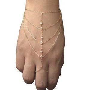  Kette Mit Ring Antike Handschmuck Armbänder Für Damen Quastenarmband - Bild 1 von 1