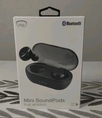 iHip мини SoundPods черный истинный беспроводной Bluetooth наушники * новый * - Изображение 1 из 3