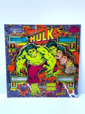 Máquina de pinball The Incredible Hulk 1979 vidrio trasero - original - excelente estado Foto 1 de 4