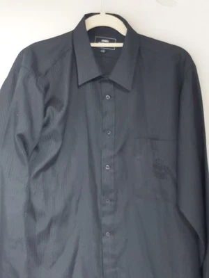 Pre-Owned Men's Dress Shirt. Lge. SEARS. Black w/Stripes. Pocket. Mid 90s. - Image 1 of 4