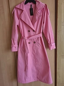 Trench Coat Powder  Pink,size 10-12.NEW. - Picture 1 of 4