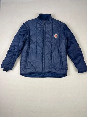 Chaqueta acolchada Unv Of Illinois de colección para hombre L azul marino lucha Illini Nike cremallera completa Foto 1 de 4