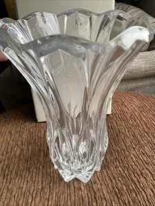 Vintage 1999 JG CRISTAL DURAND 10.5" 'CALLIOPE' Crystal Lead VASE ~ France BOXED - Picture 1 of 7