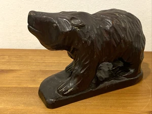 Vintage geschnitzte Holz Schwarzbär Figur 4" groß - Bild 1 von 5