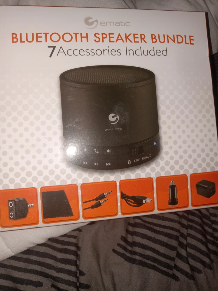 Ematic Wireless Bluetooth Speaker Bundle ~ 7 Accessories Included Dual USB - Image 1 of 4