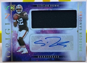 2025 Panini Origins Shedeur Sanders RPA #RJJ-SSS Rookie Patch & Auto RC Browns - Picture 1 of 2