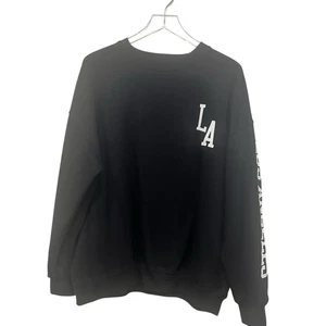 Reflex LA Pullover Sweatshirt Crew Neck Los Angeles Size L Black Cotton Blend - Picture 1 of 7