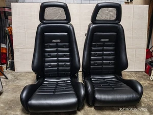 RECARO LX B AUTHENTISCHE NETZKOPFSTÜTZE SCHWARZ LEDERSITZE VINTAGE JDM EURO S... - Bild 1 von 23