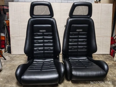 RECARO LX B AUTHENTISCHE NETZKOPFSTÜTZE SCHWARZ LEDERSITZE VINTAGE JDM EURO S... - Bild 1 von 4