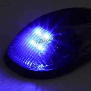 5x Pickup Truck Smoked Roof Top Marker Set Blue LED for 99-01 Dodge Ram BR/BE - Picture 1 of 5