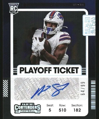 2021 Panini Contenders Playoff Ticket #238A Marquez Stevenson Auto /99 - Image 1 of 2