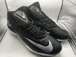 Nike Zoom Code Elite 3/4 TD Football Cleats Black Silver 603368-002 US Size 17 - Picture 1 of 8