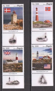 WB0662 2019 ANGOLA LIGHTHOUSES VIDA MARINA EE. UU. DINAMARCA NORUEGA #2186-2189 CONJUNTO MNH - Imagen 1 de 1