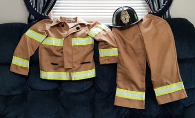 Niño Bombero Bombero Niños Disfraz Chaqueta y Pantalones Conjunto para Jugar/Halloween Foto 1 de 4