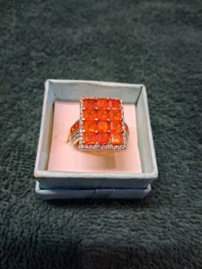 Größe 6 18K V Gelbgold über Sterling Ring AAA Buriti Feueropal 4,10 TCW (1070) - Bild 1 von 17