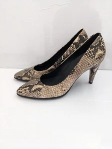 Ecco Shape 75 Snake Animal Print Leder Pumps Pumps spitzer Absatz UK8 Neu ohne Etikett - Bild 1 von 8