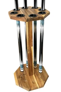 Freestanding Billiard Cue Rack, Pool Table Accessories Hold 8 Cues, Pool Cue ... - Picture 1 of 6