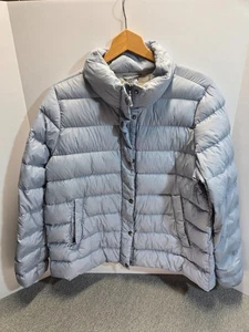 Women’s Eddie Bauer Down Jacket Size XL Light Blue Warm Winter Puffer Coat - Picture 1 of 8