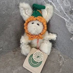 Boyds Bears Bunny Rabbit Archive Collection Knitted Pumpkin Hat Jointed Fall EUC - Picture 1 of 11