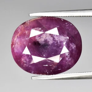 💎 Groß! 12,98ct ovaler natürlicher lila roter Rubin - unbeheizt, Mosambik Edelstein - Bild 1 von 4