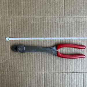 Snap-On Tools 312CF 11" Diagonal Cutter RED Soft Grip *Pre-owned* - Picture 1 of 10