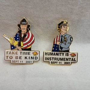 Hard Rock Cafe 9/11 September 11th 2001 Pin Lot 2 Feuerwehr Polizei - Bild 1 von 5