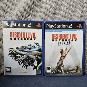 2 x Resident Evil PS2 Video Games Outbreak & File #2 Sony PlayStation 2 Free P&P - Picture 1 of 9