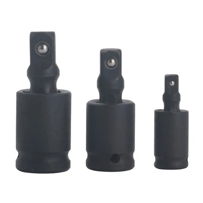Pack of 3 Impact Universal Swivel Socket Set 3/8" 1/4" 1/2" Drive 360 Degree - Image 1 of 4