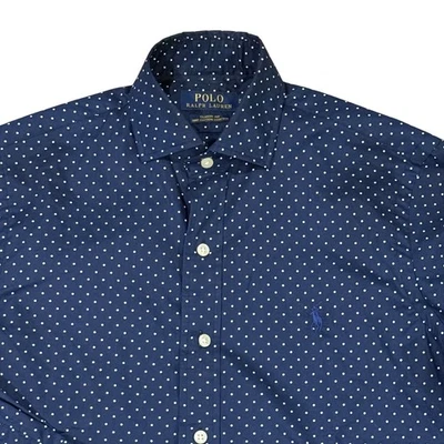 Polo Ralph Lauren Mens Classic Fit Stretch Navy White Dot XS - image 1 of 4