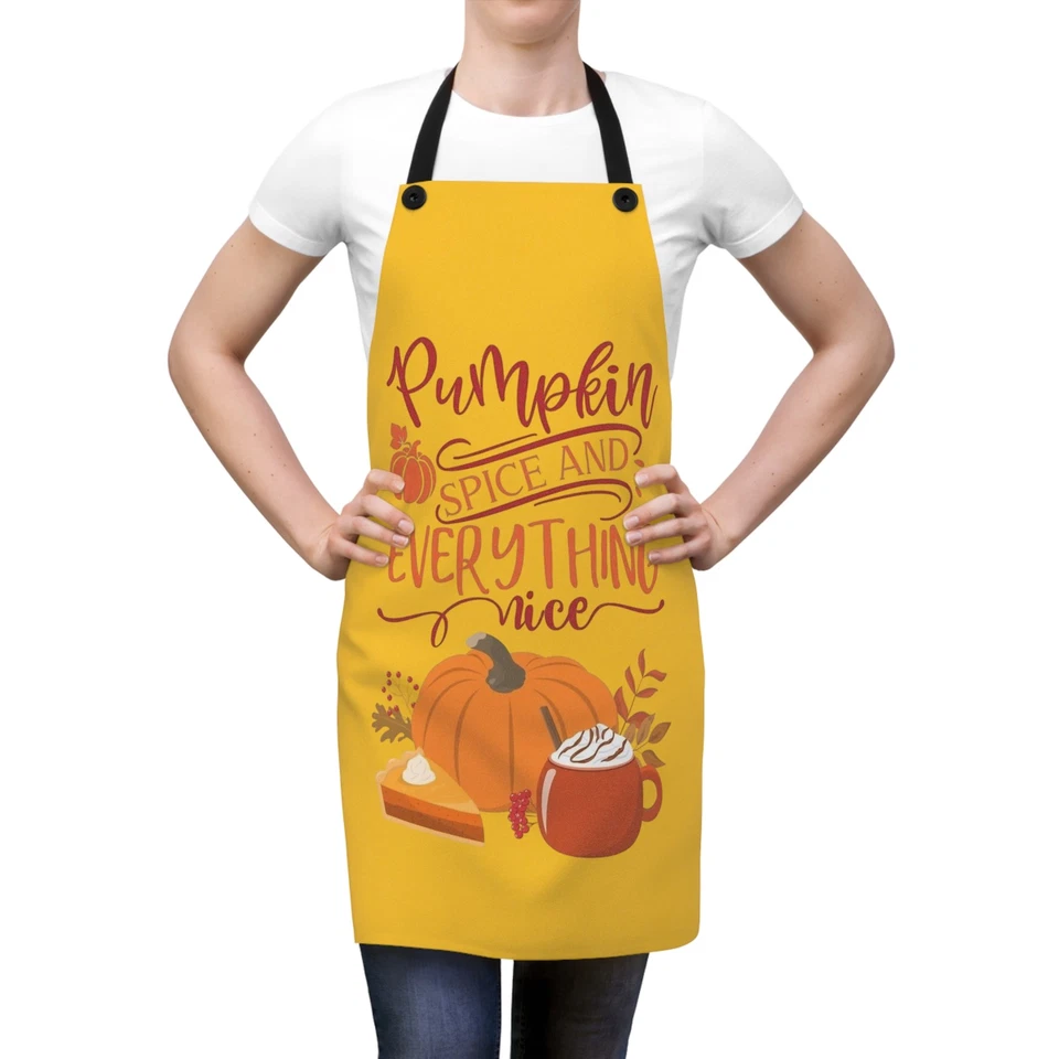 Cozy Autumn Apron, Pumpkin Spice Apron for Fall Cooking - Image 1 of 1