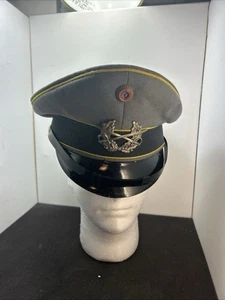 Vtg West German Bundeswehr Officer Visor Cap - Size X/73 - Dated 1968 - Picture 1 of 7