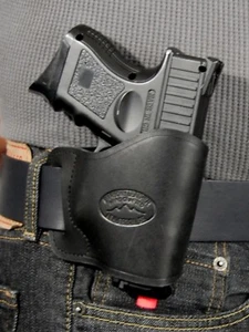 Barsony Black Leather Yaqui Holster for KEL-TEC P11 PF9 - Picture 1 of 9