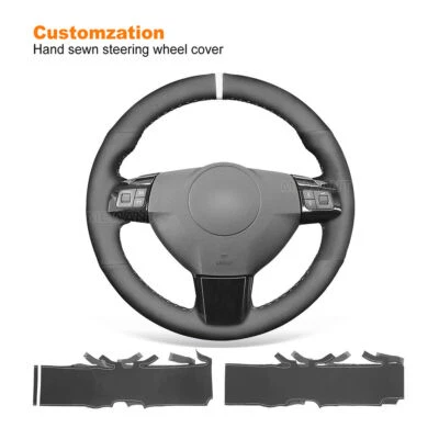Hand sewn Custom Suede Car Steering Wheel Cover Wrap for Saturn Astra 2008-2010 Foto 1 de 4