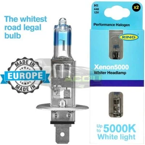 Ring Xenon5000 H1 12v 55w 5000K Luce Bianca Auto Aggiornamento Faro Lampadine - Foto 1 di 9