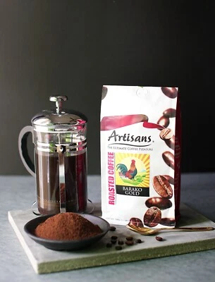 Café filipino artesano, Barako dorado tostado oscuro molido, 100 % Liberica, 1,1 lb Foto 1 de 4