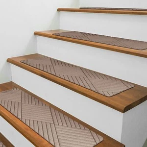 Non-slip Stair Treads Wooden Steps Carpet Indoor For (15 Set)- Runners - Picture 1 of 9