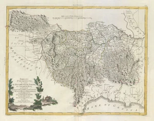 "Parte del Piemonte, che contiene il Distretto di Torino…" Asti. ZATTA 1784 map - Picture 1 of 2