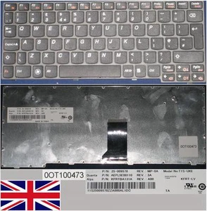 Keyboard QWERTY UK Lenovo Ideapad S10-3 S10-3S, AEFL5E00110 25-009578 Black - Picture 1 of 1