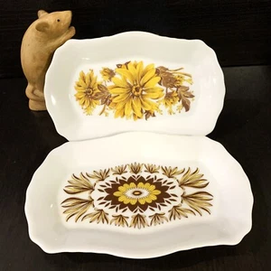 Retro Vtg 70s WESTMINSTER Aust - 2 x BUTTER PICKLE SERVING DISHES - Fine China - Picture 1 of 7