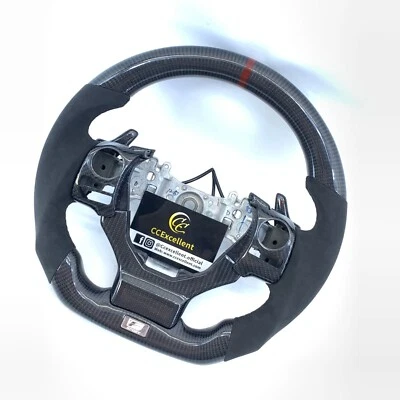 Volante de fibra de carbono real para Lexus IS250 IS300 IS350 RC300 2014-2019 Foto 1 de 4