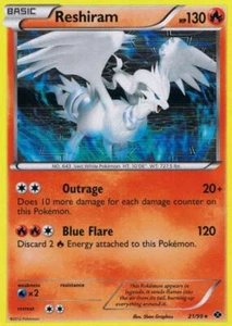 2x (BW4-21) Reshiram Rare Pokemon BW Next Destinies Card # 21 - Picture 1 of 1