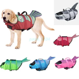 Pet Dog Life Jacket Safety Vest Swimming Boating Float Aid Buoyancy Lifesaver AU - Picture 1 of 26